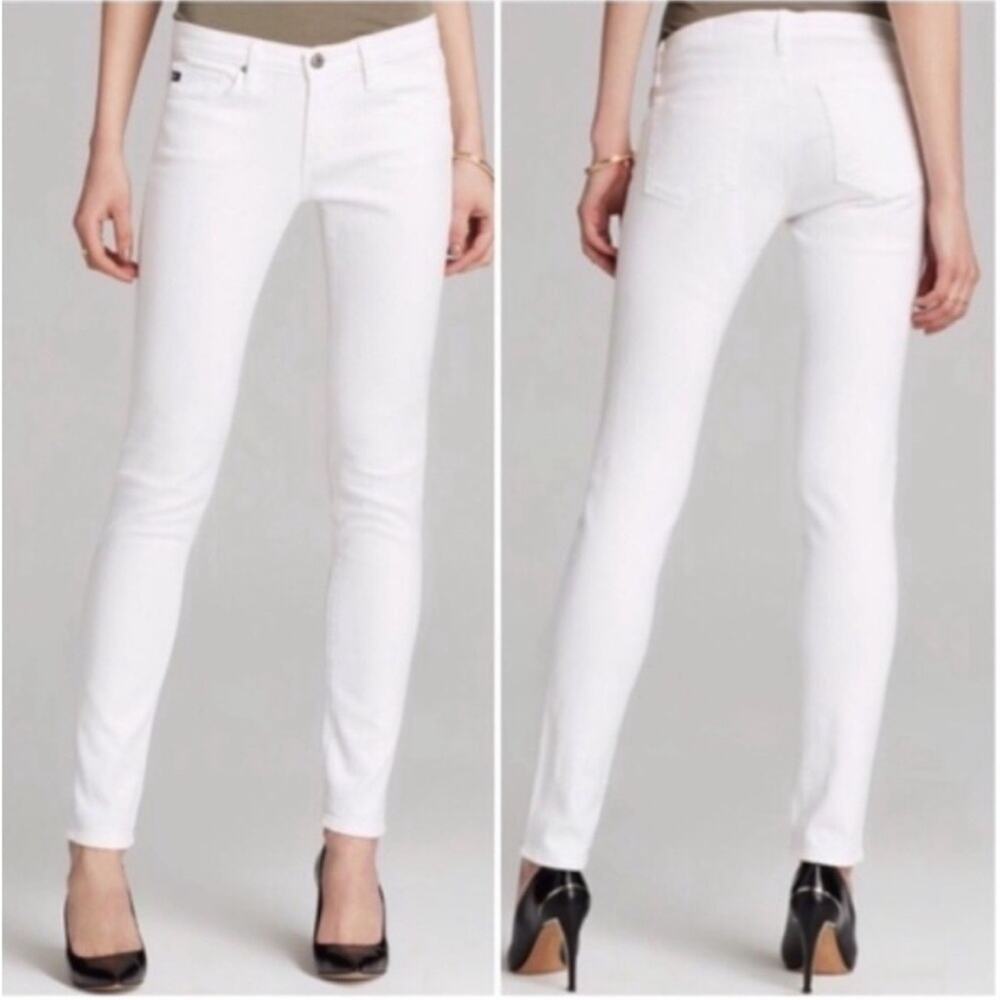 AG Adriano Goldschmied The Stilt Cigarette Jean in White 28